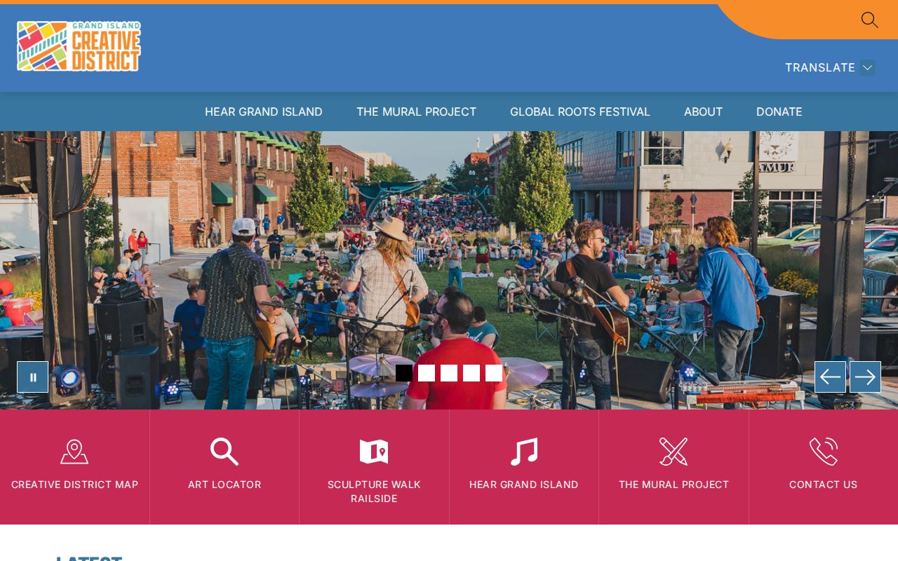 Grand Island neighbors Creative District community partner information page