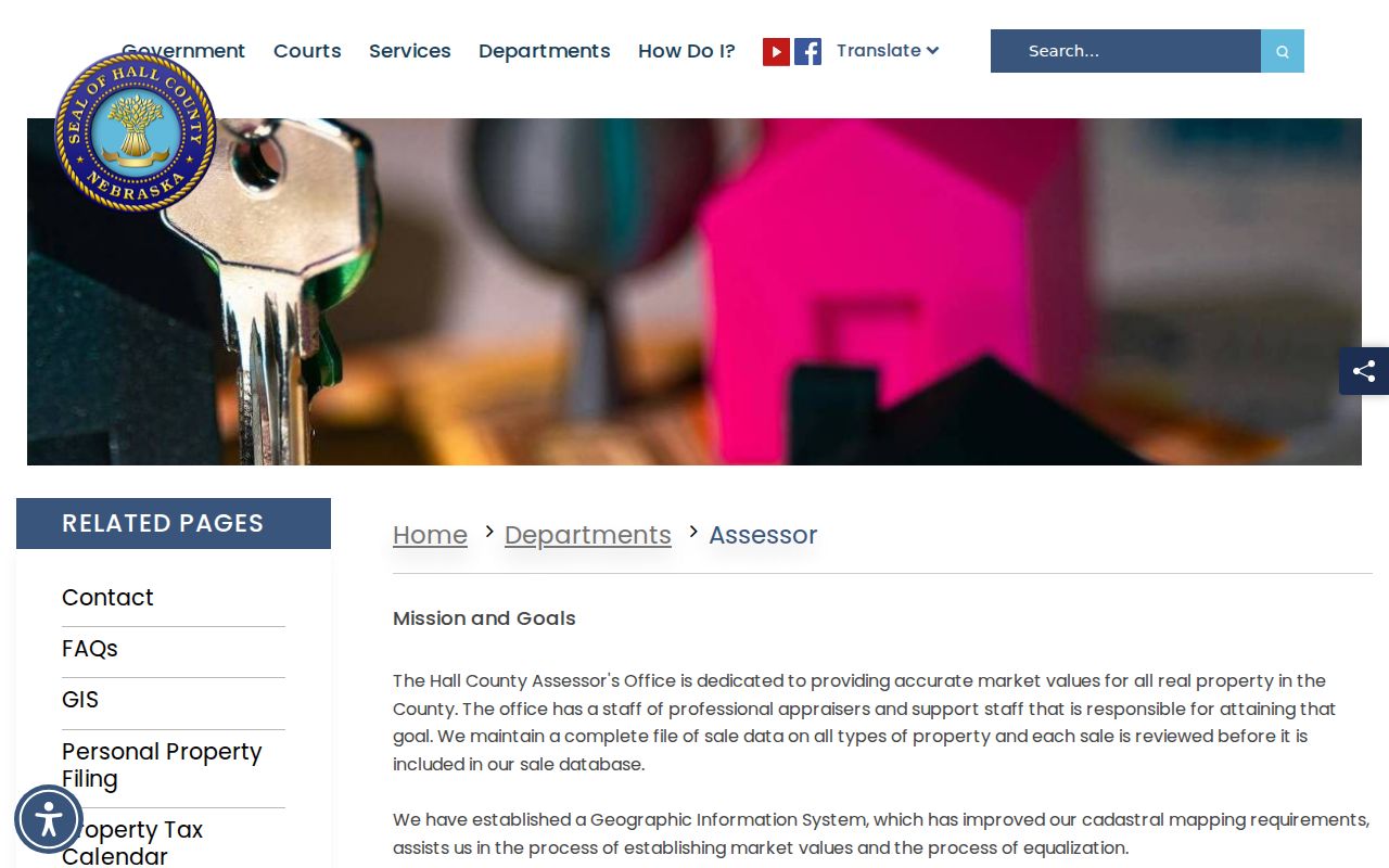 Grand Island residents directory Hall County Assessor office page