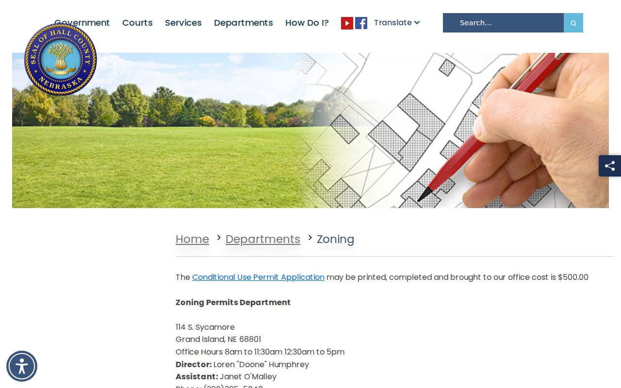 Grand Island street directory Hall County Zoning page