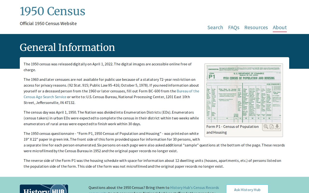 Grand Island city directory research companion showing NARA 1950 census access