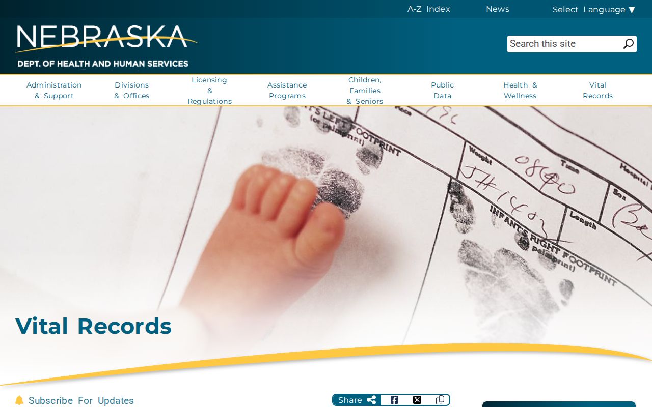 Grand Island residents directory Nebraska vital records application information